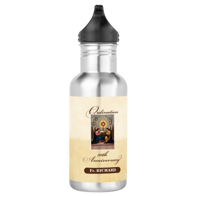 Personalisieren, 10. Ordination Anniversary Angels Edelstahlflasche (Rechts)