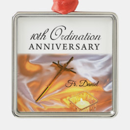 Personalisieren, 10. Ordination Jubiläum, Kreuz Ornament Aus Metall