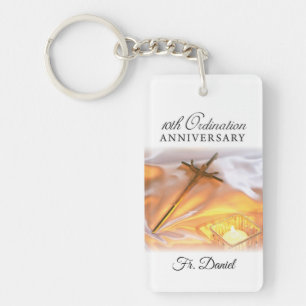 Personalisieren, 10. Ordination-Jubiläum, Kreuz Schlüsselanhänger