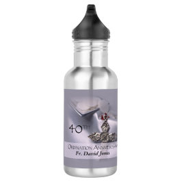 Personalisieren, 40. Ordination Jubiläum Glückwuns Edelstahlflasche