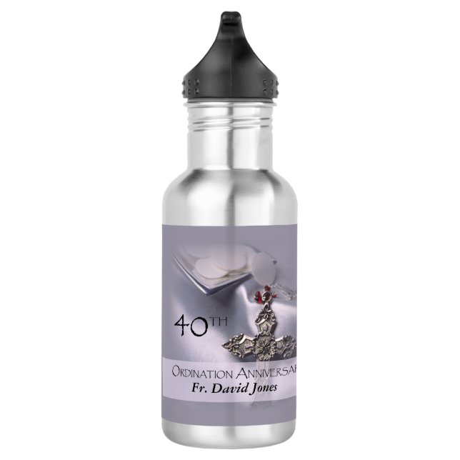 Personalisieren, 40. Ordination Jubiläum Glückwuns Edelstahlflasche (Rechts)