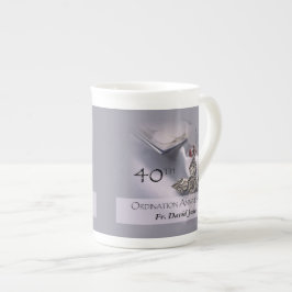 Personalisieren, 40. Ordination Jubiläum Glückwuns Prozellantasse