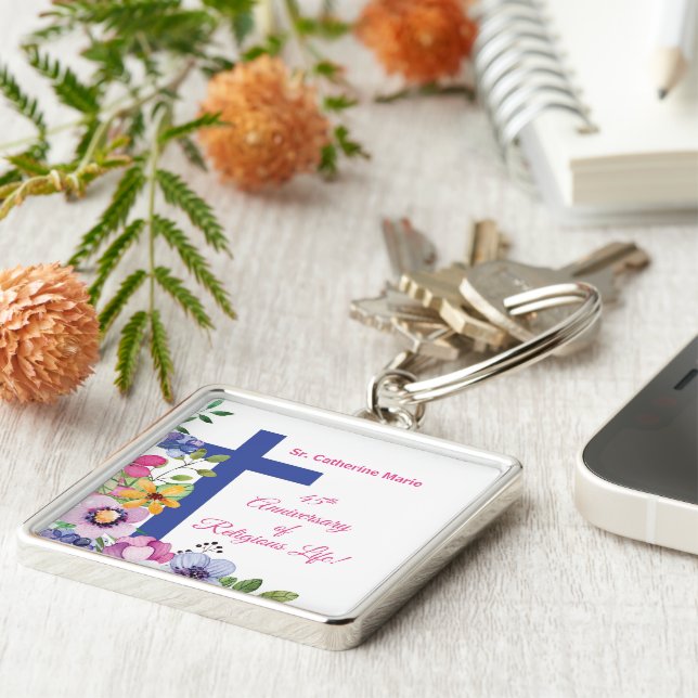 Personalisieren, 45-jähriges religiöses Leben Schlüsselanhänger (Seite)