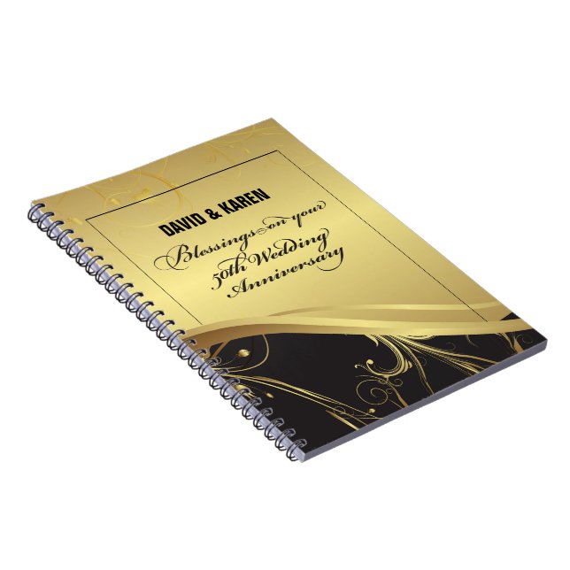 Personalisieren, 50. Hochzeit Jahrestag Religious Notizblock (Rechte Seite)