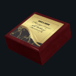 Personalisieren, 50. Hochzeit Jahrestag Religious Schmuckschachtel<br><div class="desc">Ein goldener Hochzeitstag ist so ein besondere Anlass. Dieses elegante Gold und Schwarz Geschenk,  Souvenir oder Geschenk wird perfekt,  um eine solche dauerhafte Ehe zu feiern.</div>