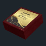 Personalisieren, 50. Hochzeit Jahrestag Religious Schmuckschachtel<br><div class="desc">Ein goldener Hochzeitstag ist so ein besondere Anlass. Dieses elegante Gold und Schwarz Geschenk,  Souvenir oder Geschenk wird perfekt,  um eine solche dauerhafte Ehe zu feiern.</div>