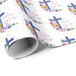 Personalisieren, 55-jähriges religiöses Leben Geschenkpapier