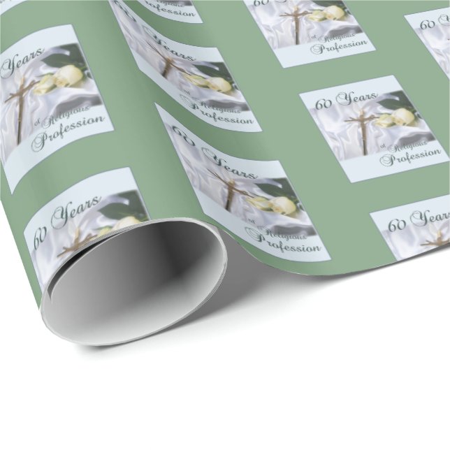 Personalisieren, 60 Jahre religiöser Berufe Geschenkpapier (Rolleneckpunkt)