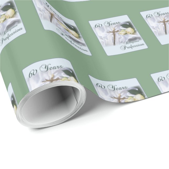 Personalisieren, 60 Jahre religiöser Berufe Geschenkpapier (Rolleneckpunkt)