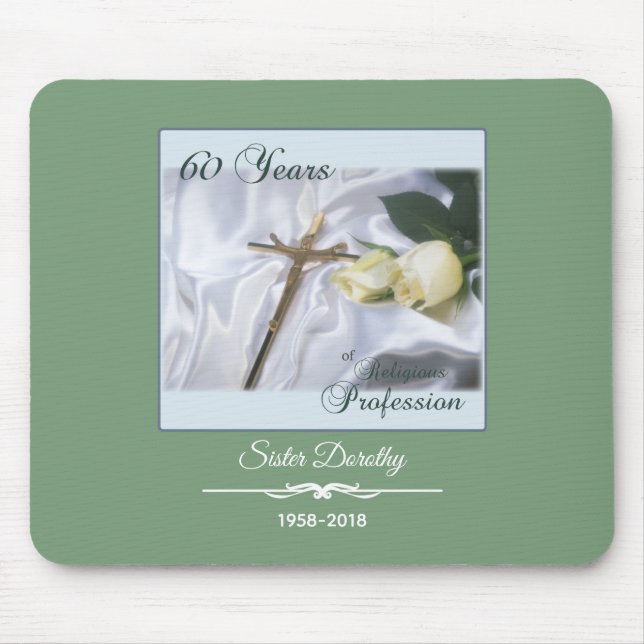 Personalisieren, 60 Jahre religiöser Berufe Mousepad (Vorne)