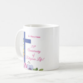 Personalisieren, 70. Jubiläum Nun religiöses Leben Kaffeetasse
