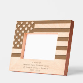 Personalisieren | Amerikanische Flagge Polizei Ruh Geätzte Rahmen