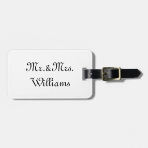 Personalisieren, Anpassen von Nachnamen Mr. & Mrs. Gepäckanhänger