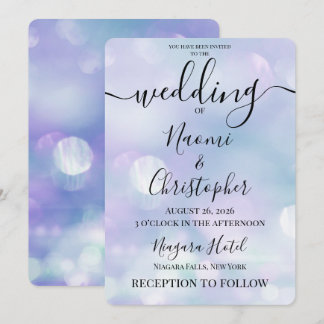 Personalisieren: Ätherisches Blasses Indigo-Bokeh- Einladung