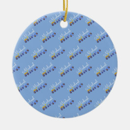 Personalisieren Baby Boy Name Truck Soft Blue Keramik Ornament