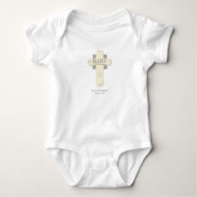 Personalisieren, Baby Dedication Cream & Gray Cros