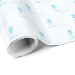 Personalisieren, Blue Boy First Heilige Kommune Cr Geschenkpapier