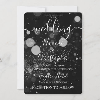 Personalisieren: Bokeh Blizzard Hochzeit Einladung