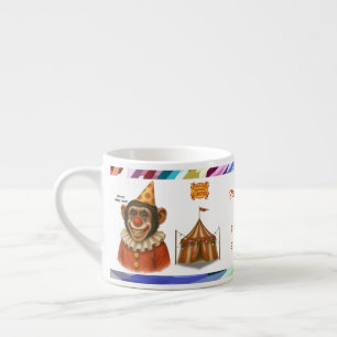 Personalisieren: Chester, Schimpanse-Clown Espressotasse