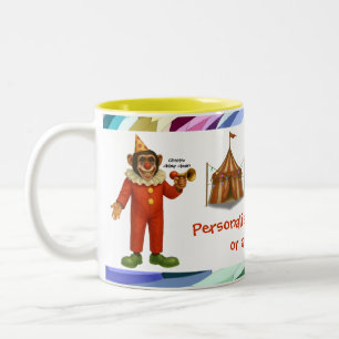 Personalisieren: Chester, Schimpanse-Clown Zweifarbige Tasse