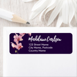 Personalisieren der Adresse Rosa Moth Orchids