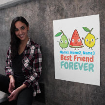 Personalisieren der BESTE FREUNDIN Niedliches Obst