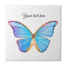 Personalisieren der BLUE BUTTERFLY Keramik Tile