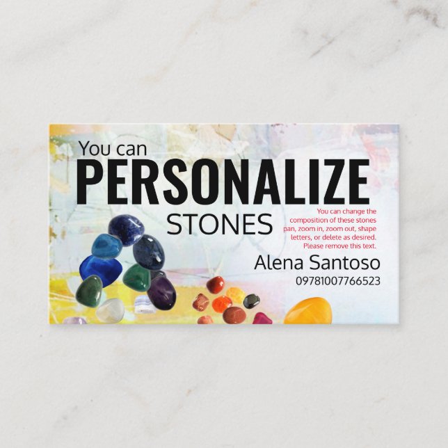 Personalisieren der Business Card Visitenkarte (Vorderseite)