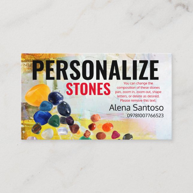 Personalisieren der Business Card Visitenkarte (Vorderseite)