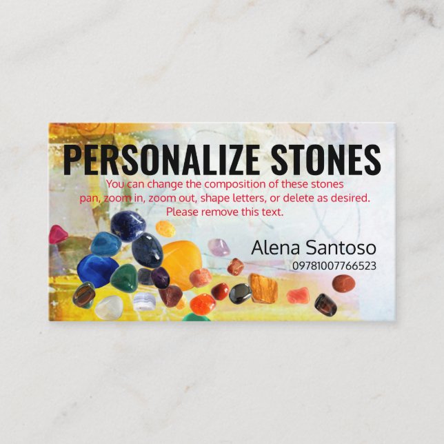 Personalisieren der Business Card Visitenkarte (Vorderseite)