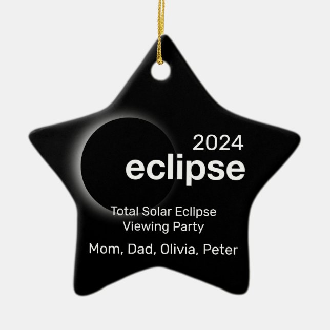 Personalisieren der Gesamtsolarauskälte 2024 Keramik Ornament (Vorne)