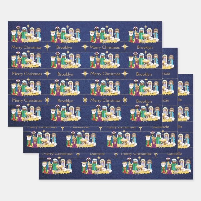Personalisieren der Krippe Geschenkpapier Set (Set)