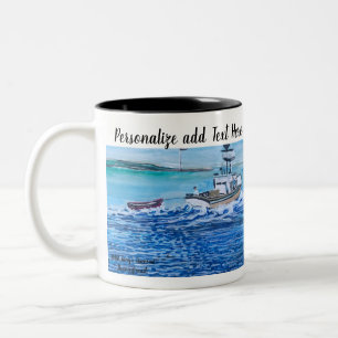 Personalisieren der modernen Fischerkunst Zweifarbige Tasse