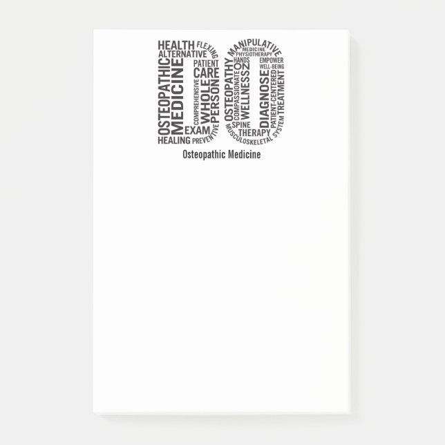 Personalisieren der Osteopathie Post-it Klebezettel (Vorderseite)