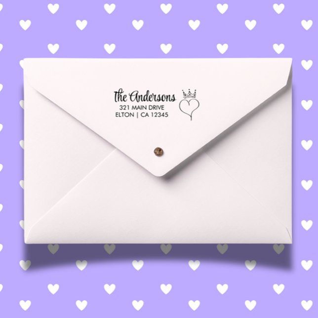 Personalisieren der Rücksendeadresse von Heart Scr Permastempel (Add a heartfelt touch to your mail with our Personalize Heart Script Return Address  )