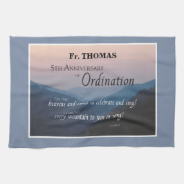 Personalisieren des 5. Jahrestags der Ordination-G Geschirrtuch
