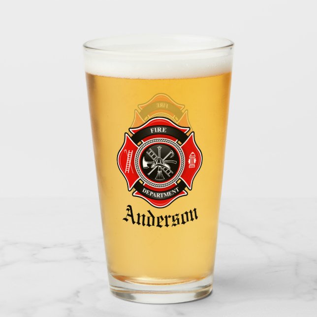 Personalisieren des Feuerwehrmanns Malteser Cross  Glas (Vorne (Gefüllt))
