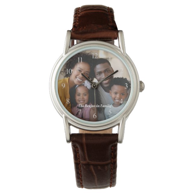 Personalisieren des Foto-Namens für benutzerdefini Armbanduhr (Vorderseite)