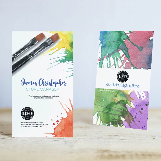 Personalisieren des Geschäfts | Art Supplier Busin Visitenkarte (Von Creator hochgeladen)
