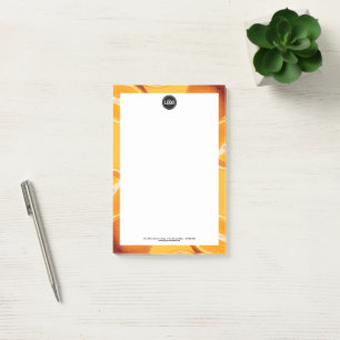 Personalisieren des Geschäfts   Orange Company Post-it Klebezettel