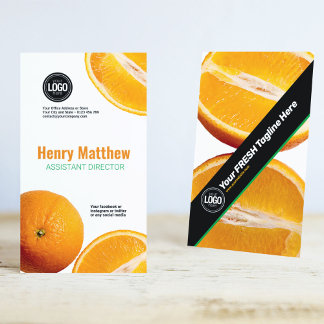 Personalisieren des Geschäfts | Orange Company Visitenkarte