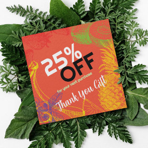 Personalisieren des Geschäfts   Tropische Früchte Rabattkarte