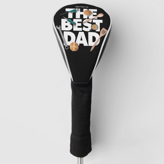 Personalisieren des glücklichen Vaters | Der beste Golf Headcover (Vorderseite)
