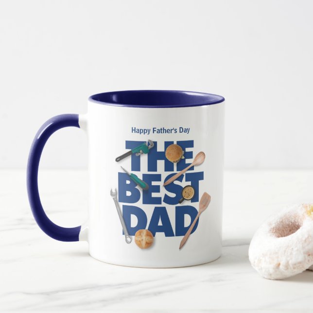 Personalisieren des glücklichen Vaters | Der beste Tasse (Mit Donut)