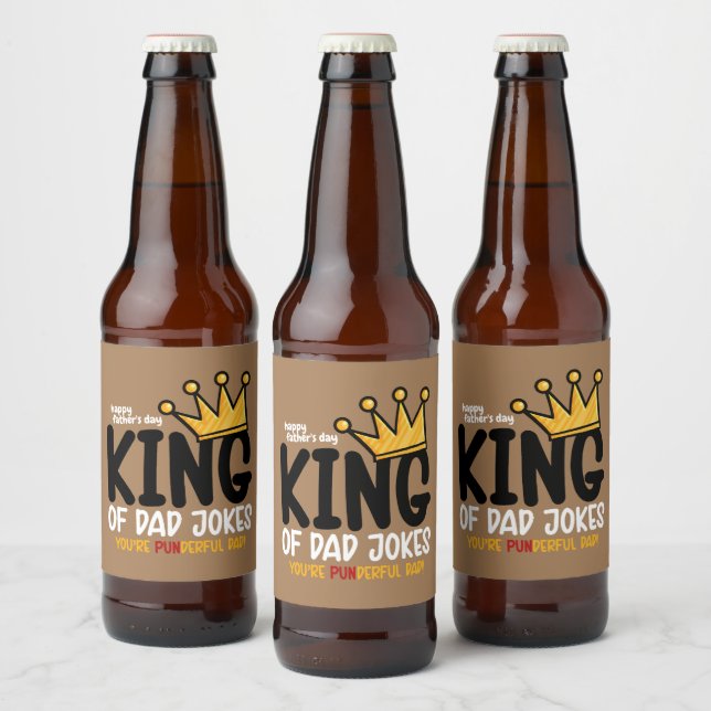 Personalisieren des King of Vater Jokes Label-Set Bierflaschenetikett (Flaschen)