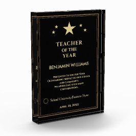 Personalisieren des Lehrers der Gold Stars-Logos Fotoblock