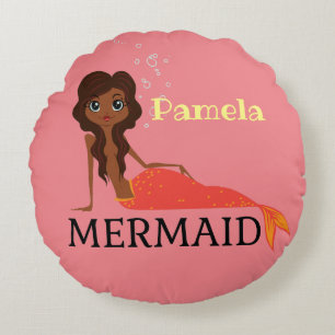 Personalisieren des Mermaid-Designs Rundes Kissen