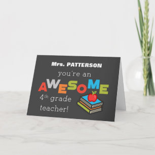 Personalisieren des Namens des Vierten Lehrers Karte