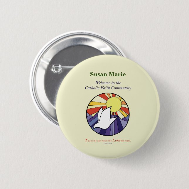 Personalisieren des Namens, RCIA-Dove-Circle auf G Button (Vorne & Hinten)