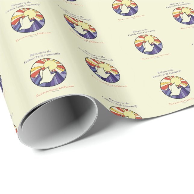 Personalisieren des Namens, RCIA-Dove-Circle auf G Geschenkpapier (Rolleneckpunkt)